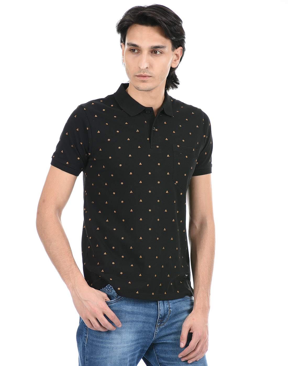 Cloak & Decker by Monte Carlo Men Black Polo Tshirt